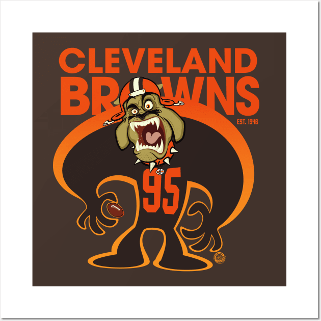 Cleveland Browns BullDawg Whoosh 95 Wall Art by Goin Ape Studios